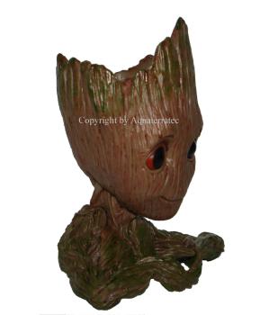 Groot 2 Aquarium Deko Figur + Pflanzgefäß