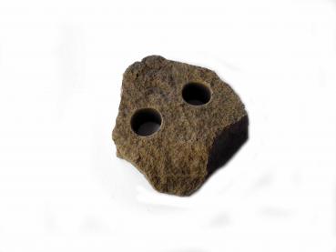 Pflanzhilfe Sandstein grau aus Mineralguss ca. 7 x 6,5 x 2,5 cm