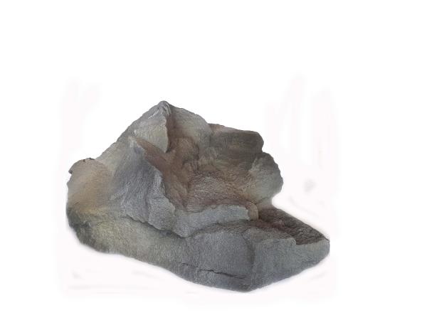 Felshöhle XL Sandstein grau aus Mineralguss 40 x 30 x 16 cm