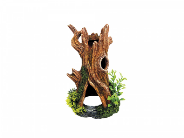 Aquariendeko "Baumstamm, bepflanzt"